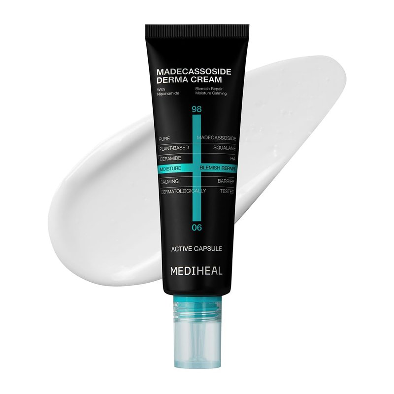 Mediheal Derma Cream [Madecassoside] - Soothing Korean Face Moisturizer with Niacinamide, Squalane & Ceramide - Barrier Repair, Dark Spot & Acne Mark Care for Sensitive Skin (1.69 fl oz)