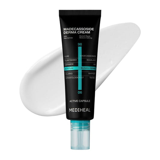 Mediheal Derma Cream [Madecassoside] - Soothing Korean Face Moisturizer with Niacinamide, Squalane & Ceramide - Barrier Repair, Dark Spot & Acne Mark Care for Sensitive Skin (1.69 fl oz)