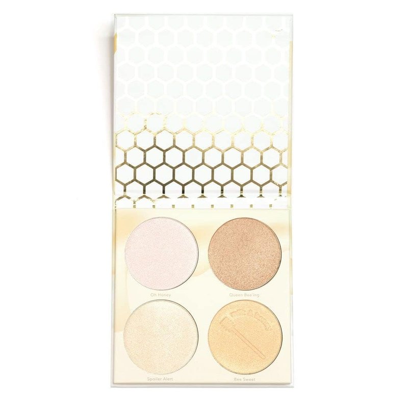 Beauty Bakerie Highlighter Palette - Blendable Contour Makeup for Natural Glow | 4 Shimmer Shades, Milk & Honey