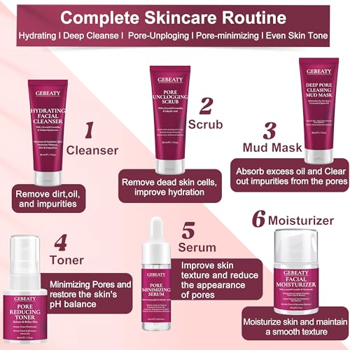 Skin Care Set,Women Girls Skin Care for Teens 10-12, Hydrate, Glow,Minimize Pore,Smooth,Travel Skincare,Birthday Teen Girl Gifts Trendy Stuff,Christmas Stocking Stuffers for Teens Teenage Tween Women