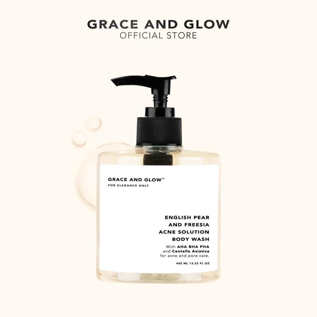 Grace and Glow English Pear and Freesia Body Wash 400ml