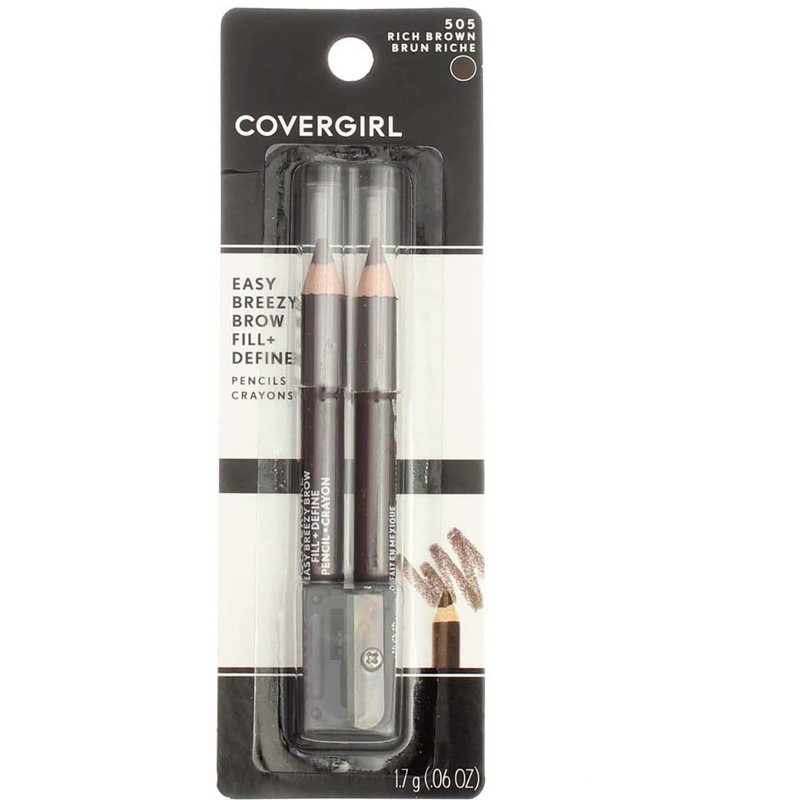 CoverGirl Easy Breezy Brow Fill + Define Pencils - Rich Brown | Pack of 6