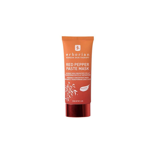 Erborian Red Pepper Paste Face Mask - Energizing & Radiance Boosting Facial Mask for Hydration & Glow with Vitamins C & E, Antioxidants & Soothing Liquorice Extract - Korean Skin Therapy - 1.7 oz