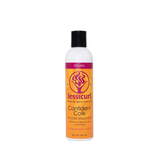 Jessicurl, Confident Coils Styling Solution, No Fragrance Added, 8 Fl oz. Curl Cream for Humidity Control and Frizz Control, Curly Hair Products, Styling Cream