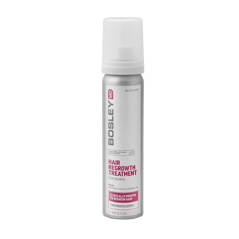 BosleyMD Women’s Hair Regrowth Treatment Foam – Minoxidil 5% Extra Strength, Clinically Proven Hair Growth & Hair Loss Treatment, No-Drip Scalp Application, Fast Absorbing, 2 Month Supply (2.11 oz)