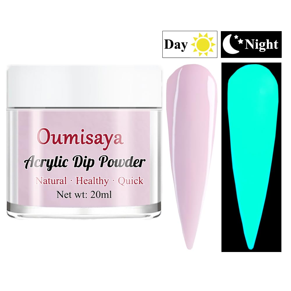 Glow in the dark Acrylic Nail Powder Clear Pink White Colors Set for French Nail Art Design 20ML/PCS (AP080)