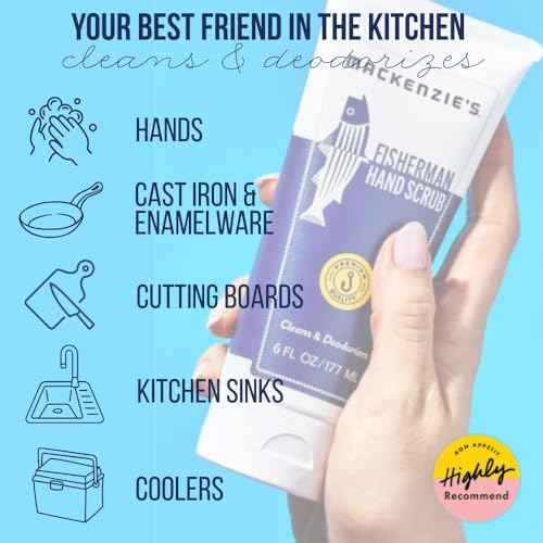 MacKenzie's Fisherman Hand Scrub - Gifts for Men - Gifts for Fisherman - Gifts for Cooks - Gifts for Gardeners - Cleansing & Deodorizing Hand Cleaner - 16 oz.