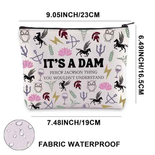 JNIAP Camp Blood Makeup Bag Camp Jupiter Gift 13 Cabins Gift I'd Rather Be In Camp Blood Zipper Pouch (It's a DAM)