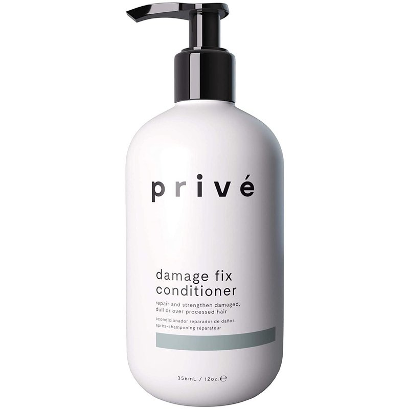 Prive Damage Fix Conditioner - Repairs Dry and Over-Processed Hair from Within Protects Future Additional - Smooths Frizz, Restores Shine, Strengthens Weak, Brittle Strands (12 Oz)