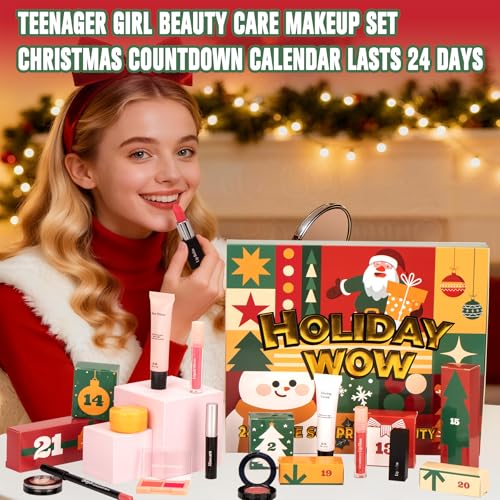 Makeup Advent Calendar 2025-24 Days Advent Calendar for Teen Girls Makeup Gift Set - Advent Beauty Calendar 2025, Individually Boxed Makeup & Cosmetic Surprises - Christmas Gifts for Teen Girls