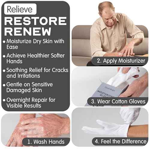 White Cotton Gloves for Dry Hand Sleeping - 8 Pairs of Washable Overnight Moisturizing Gloves with Laundry Bag, Breathable White Gloves for Women & Men