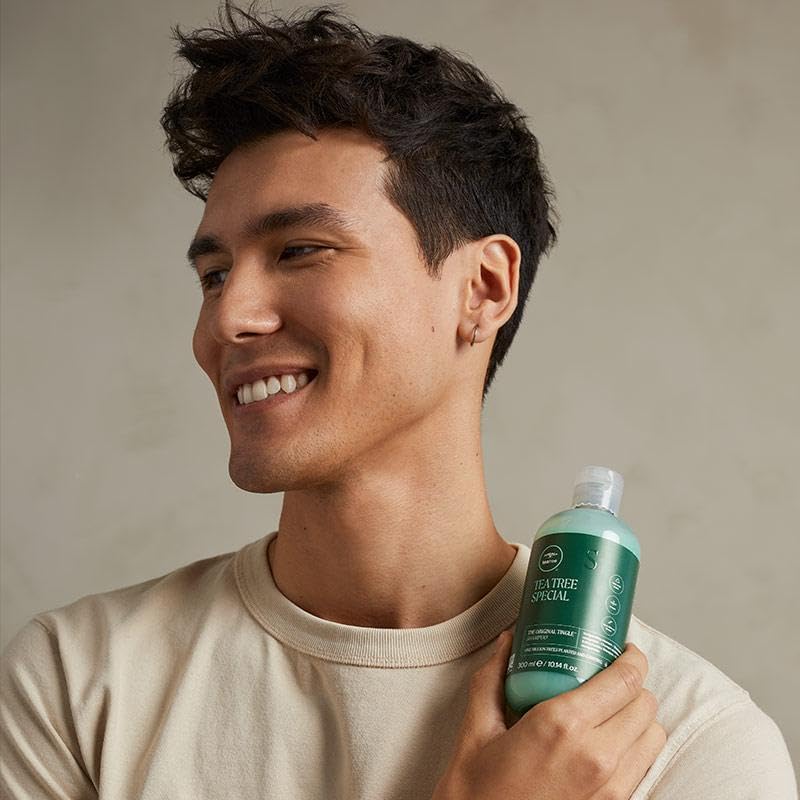 Tea Tree Special Shampoo - Refreshing Scalp Cleanser for Oily Hair | 33.8 fl. oz. Hair & Body Moisturizer Set