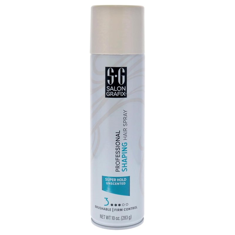 Salon Grafix Super Hold Hair Spray - Flexible & Brushable Formula | Unscented, 10 oz for Professional Results
