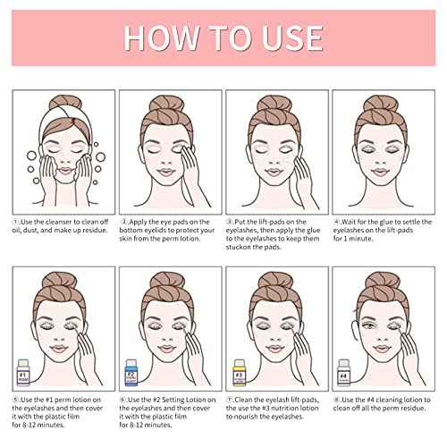 ICONSIGN Lash Lift Kit, Professional Salon Semi-Permanent Curling Eyelash Perm Kit with Lash Shields, Eye Gel Pads and Brushes