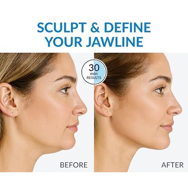 Stylia MaxiLift V-Line Lifting Collagen Face Mask - Advanced Double Chin Reducer - Jawline Shaper - Neck Firming and Tightening Mask with Hyaluronic Acid & Aloe Vera - Chin Strap for Sleeping (10PC)