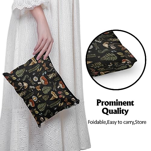 Cafl Vintage Woodland Makeup Bag Travel Large Mushroom Fern Cosmetic Bag Organizer toiletry Essentials Jewelry Skincare Zipper Bag For Women -10¡¿8 inch