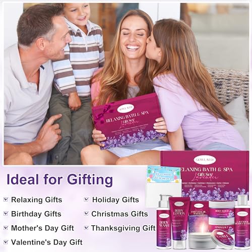 Spa Gifts for Women,Relaxing Bath Set & Stress Relief Body Wash Self Care Package,Secret Santa Christmas Stocking Stuffers Gifts Women Birthday Her Mom Sister Wife Friend Valentine Mothers Day