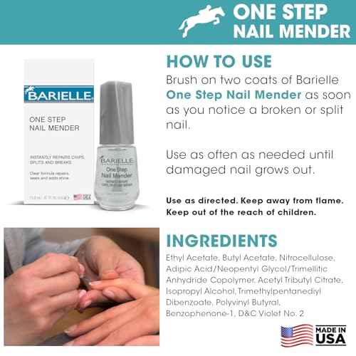 Barielle One Step Nail Mender .47 oz. - Repairs Split, Chipped and Damaged Nails Clear