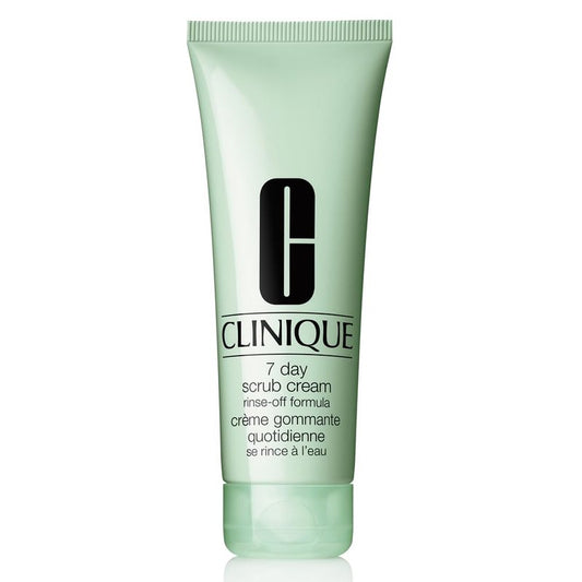 Clinique 7 Day Daily Gentle Face Exfoliator Lightweight Scrub Cream For All Skin Types | Mild Face Scrub With Silica | Exfoliating + Refining, 8.5 Fl Oz