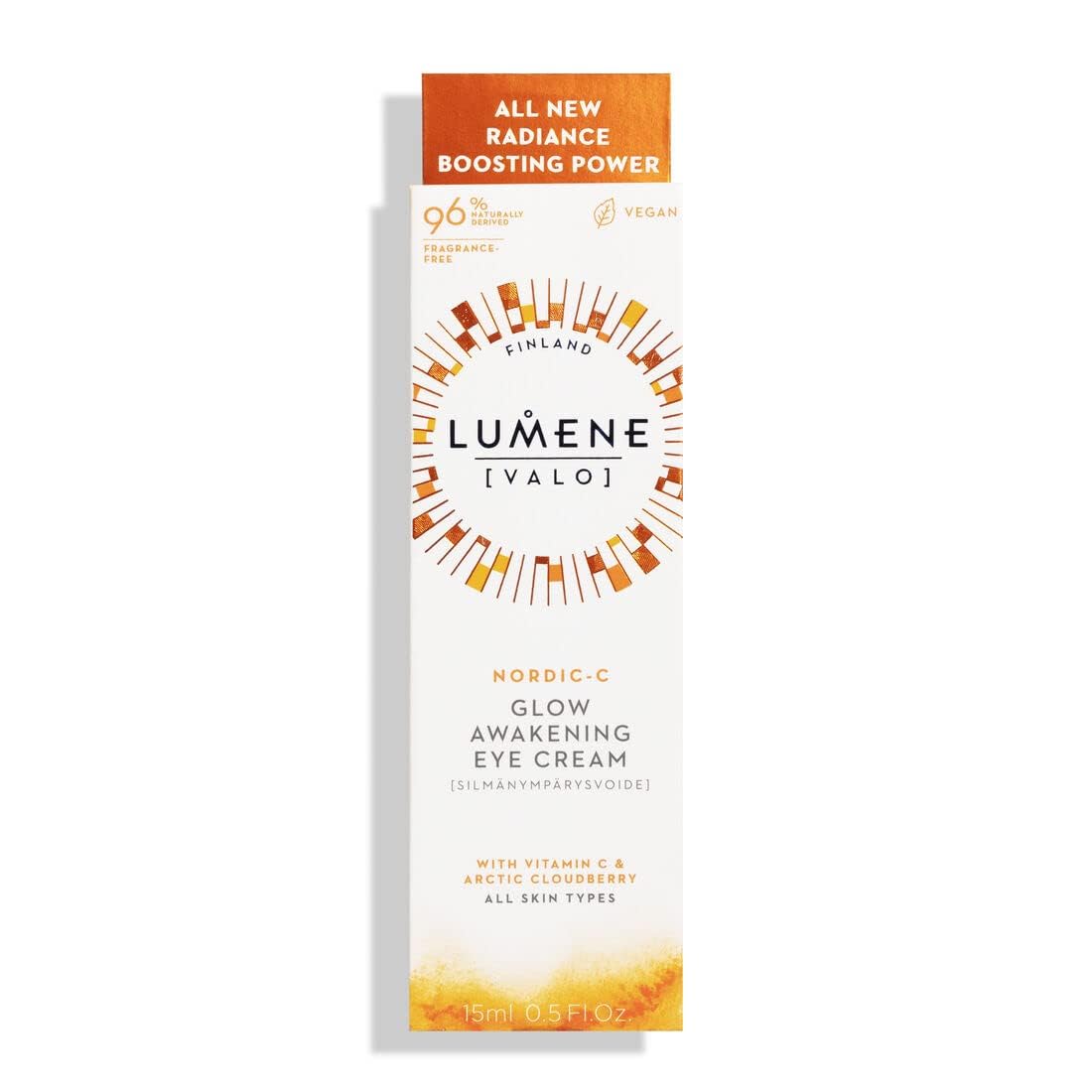 Lumene Nordic-C Glow Awakening Eye Cream Vitamin C Brightening Vegan 15 ml
