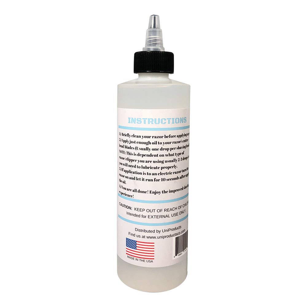 Premium Lubricating White Oil for Electric Shavers & Hair Clippers - Anti-Rust Protection, 8oz
