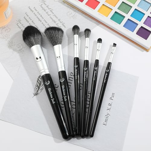 6 PCS The nightnnare before Chrismas Gifts with Box The nightnnare before Chrismas Makeup Brushes Eyeshadow Brushes Halloween Make Up Kit