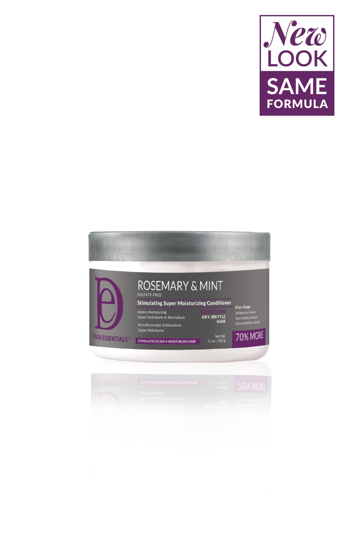 Design Essentials Rosemary & Mint Stimulating Super Moisturizing Conditioner for Dry, Thick, or Brittle Hair; Sulfate-Free, Stimulates Scalp, Moisturizes Hair