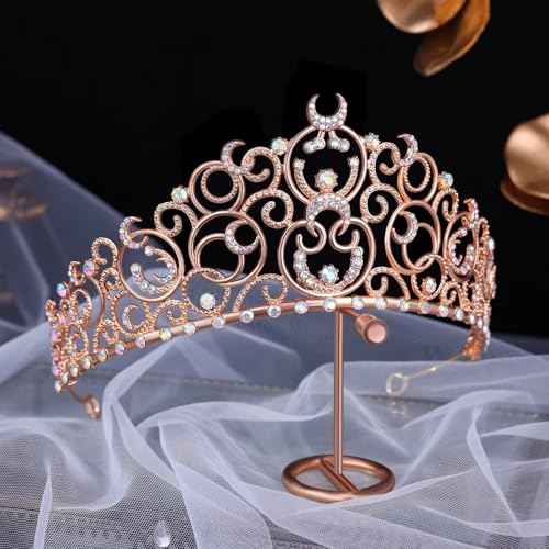 Tiaras and Crowns for Women Glinda Bubble Crown Crystal Queen Crown princess headbands for Wedding Prom Birthday Halloween Christmas Party Costume