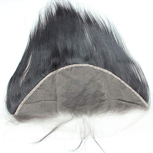 Transparent Lace Frontal Closure - 14 Inch Unprocessed Brazilian Human Hair | Pre-Plucked, Ear to Ear, Natural Hairline