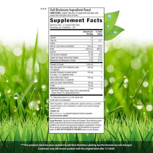 Irwin Naturals Longer, Stronger Hair and Nails - 120 Liquid Softgels, 2 Pack - Promotes Vibrant Shine Texture & Strength - 120 Total Servings