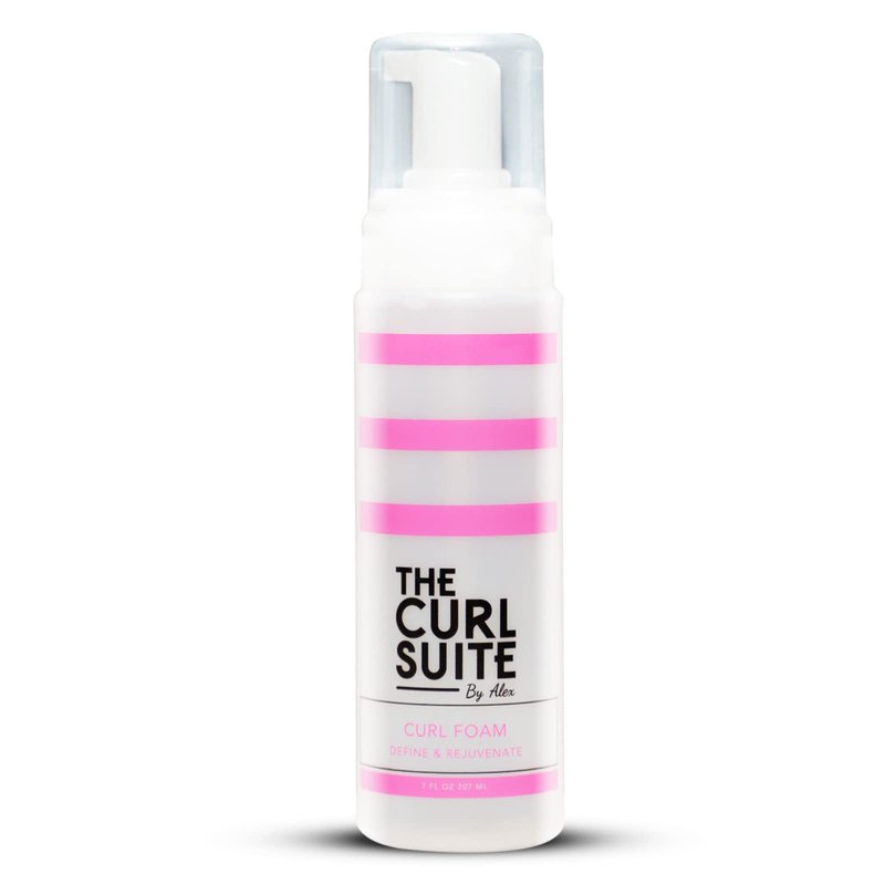 The Curl Suite Hydrating Curl Foam (7 Oz.), Anti-Frizz Formula for Women & Men with Frizzy, Wavy Hair, Volumizing & Frizz Control Hair Mousse for Curly Hair