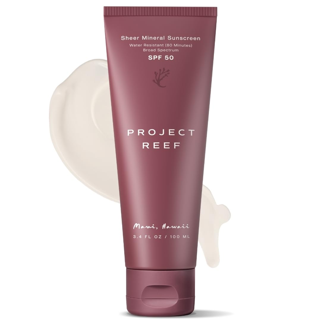 Project Reef SPF 50 Mineral Sunscreen Lotion, Zinc, 3.4 Fl oz.
