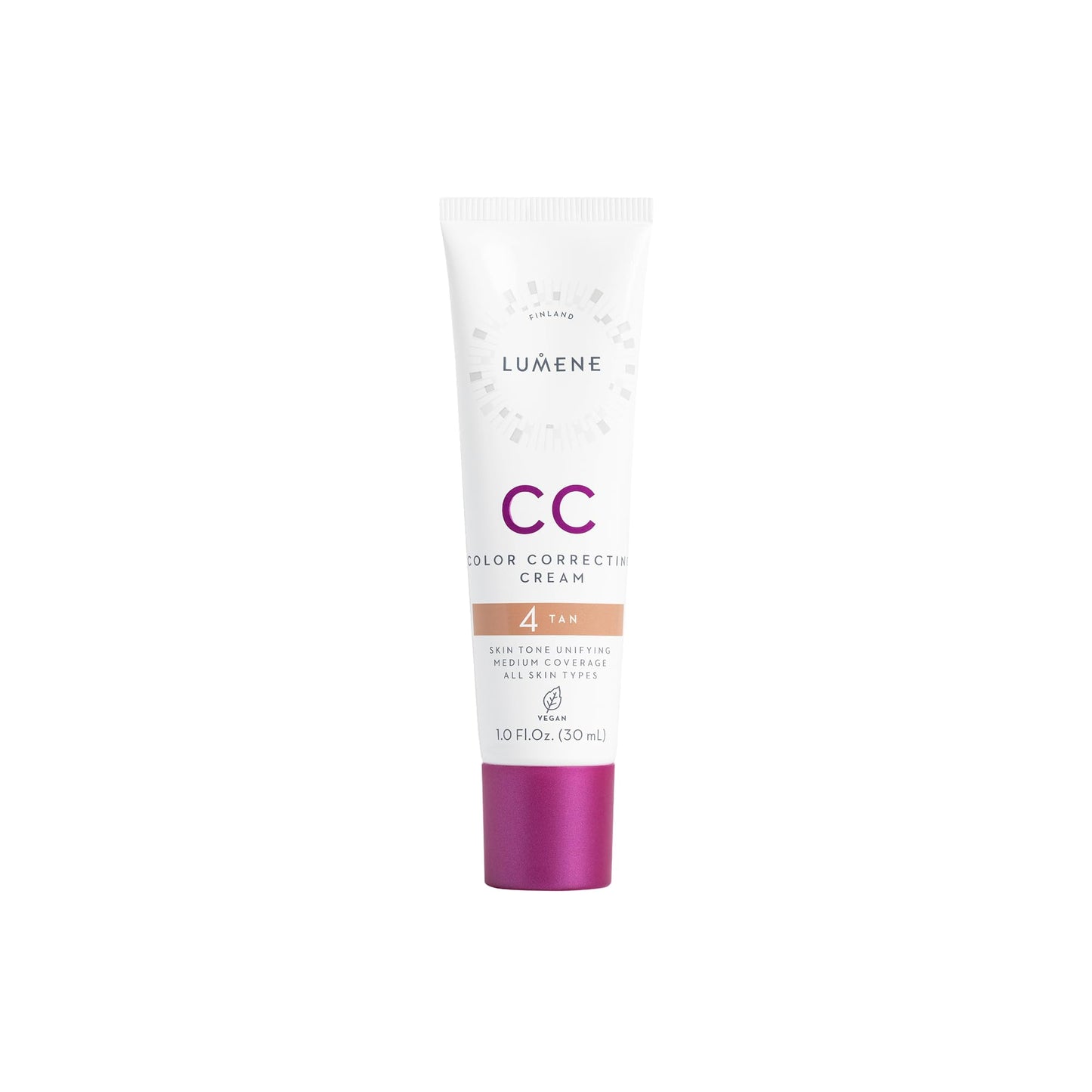 Lumene CC Color Correcting Cream Vegan Foundation 1 fl oz - 4 Tan