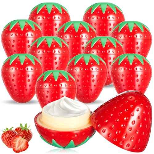 12 Pcs Strawberry Hand Cream Gifts Set for Women, Funny Fruit Hand Cream Gift for Baby Shower, Birthday Day, Fall Holiday Party, Bridal Shower Favors, Bridesmaid Gifts and Wedding Favors Party Supply