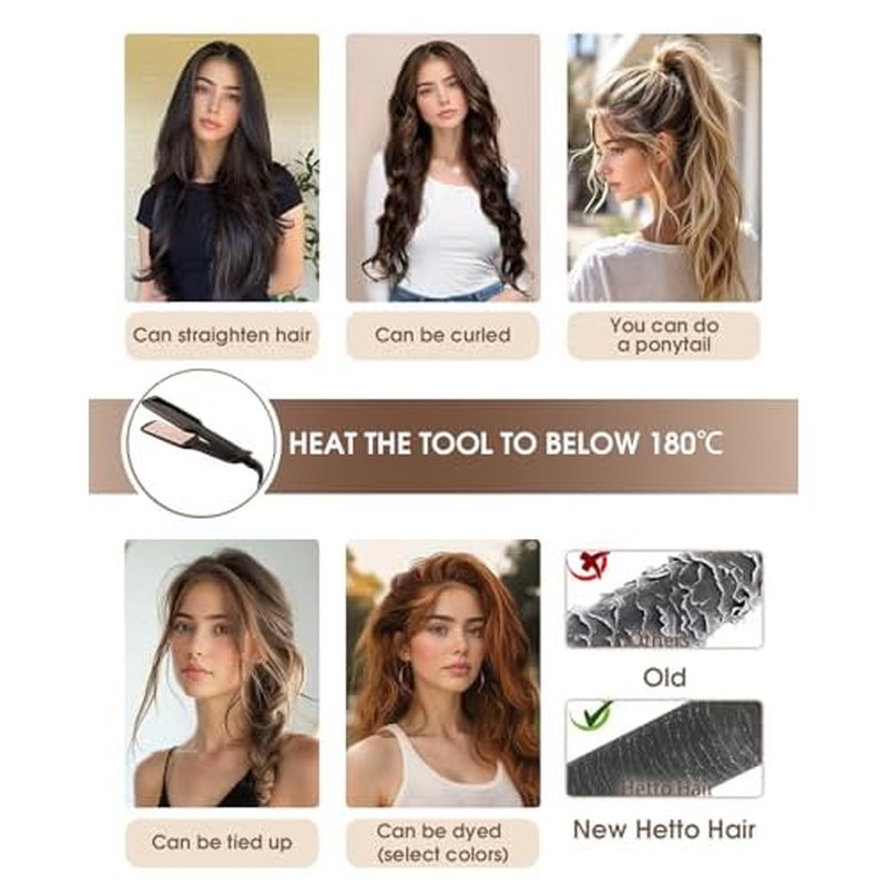 Hetto Ktip Human Hair Extensions Balayage K Tips Hair Extensons Real Human Hair Black to Silver Grey U Tip Hair Extensions Straight 14 Inch 50G 50S