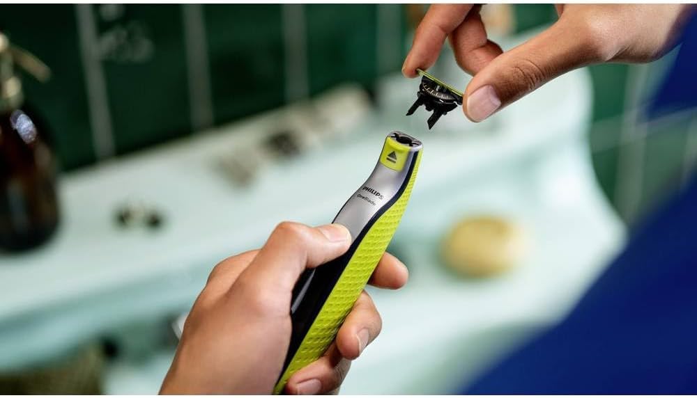 OneBlade Face, Hybrid Electric Beard Trimmer and Shaver with 5-in-1 Face Stubble Comb