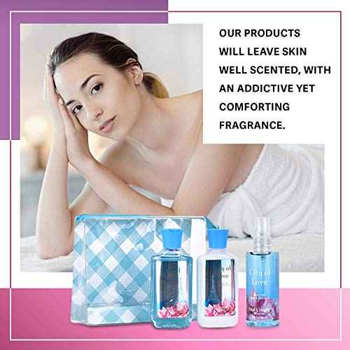 Bath and Body Gift Set for Women & Girls, City of Love Spa Set, Personal Self Care Travel Kit, 3PCS Set for - Shower Gel, Body Lotion, Body Mist- Birthday Mother's Day Gifts for Her