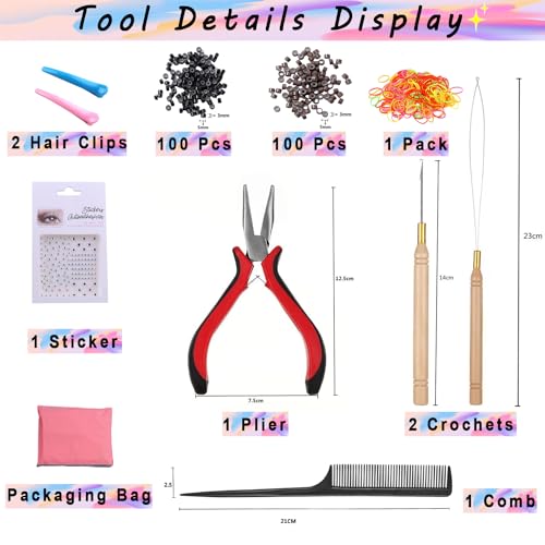 25 Colors Tinsel Hair Extension Heat Resistant With Tool,48 Inches 6000 Strands Fairy Hair extension kit for Halloween Cosplay Christmas New Year Birthday Theme Party,Highlights Sparkling Glitter Hair