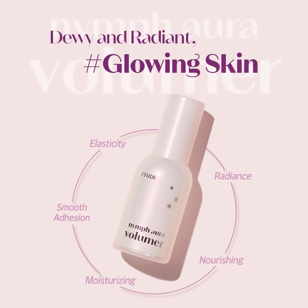 ETUDE Nymph Aura Volumer (0.81Fl Oz) | Face Primer, Korean makeup, Hydrating Radiant Cream, Restoring, Glow & Shiny Makeup Base, Smooth & Flawless Skin, Natural Finish, Kbeauty