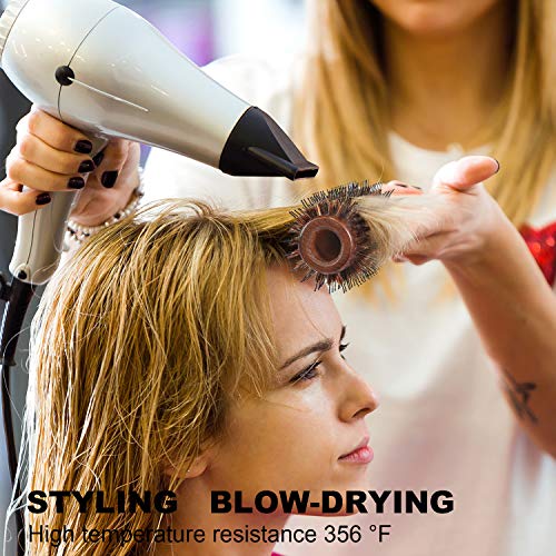 BESTOOL Round Hair Brush for Women or Men, Boar Bristle Large Round Hairbrush for Quick Blowout, Add Shine/Volume, Minimize Damage (2.8 Inch)