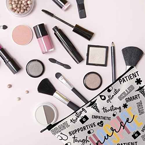 TSOTMO Hospice Nurse Makeup Bag Nurse Thank You Gift Hospice Nurse Life Gift Nurse Week Gift (Hospice)