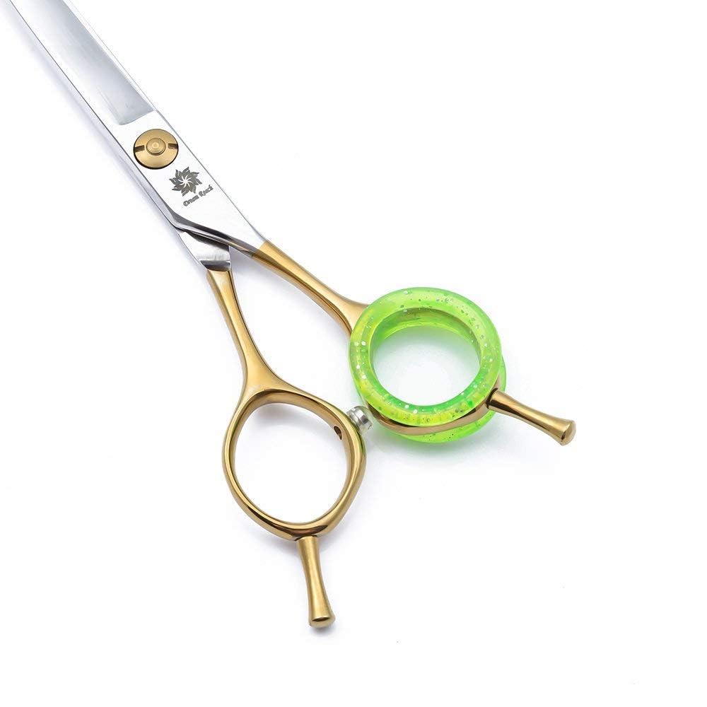 7 inch Barber Scissors Shear Curved - Hair Cutting Scissors Two-way Bent Blade Scissor Japanese 440C Steel - Hair Stylists Shears with Twin Tail