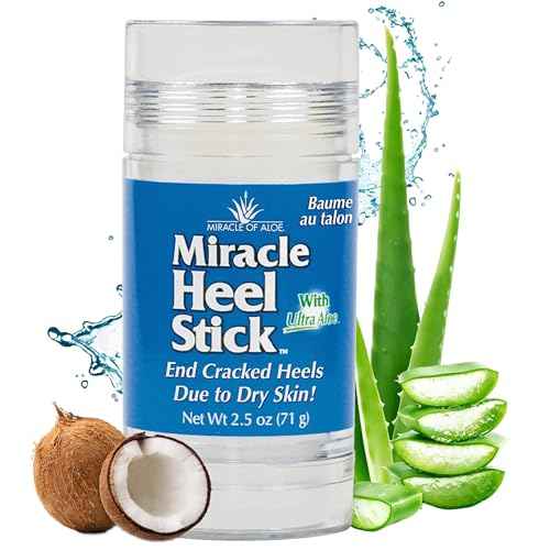 Heel Balm for Dry Cracked Feet - Miracle Heel Stick for Cracked Heel Repair - Heel Balm Stick for Cracked Heel Treatment - Formulated with Pure Aloe Vera, Tea Tree Oil, Shea & Cocoa Butters | 2.5 oz