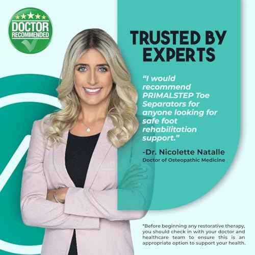 VYCE PrimalStep Toe Separators, Spreaders, Spacers, Straightener to Correct Toes for Men and Women, Bunion Corrector, Plantar Fasciitis and Athletic Mobility, S/M