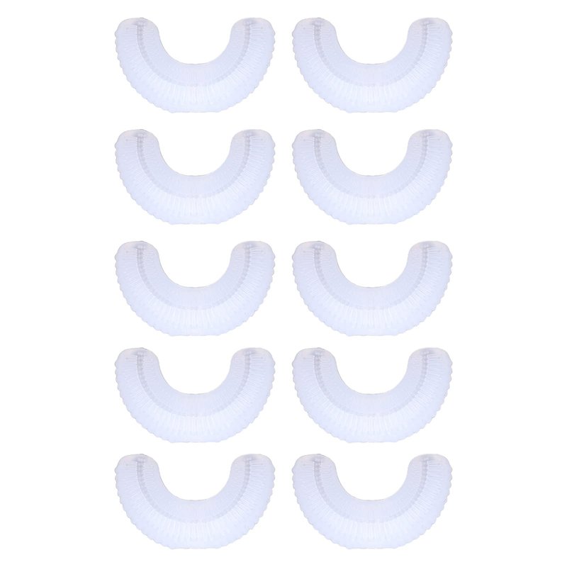 10Pcs U Shape Silicone Replacement Toothbrush Heads, C Shape Toddler Toothbrush Replacement Head for Kids 2-6 Years Old Soft Teeth Cleaning Brush Refills