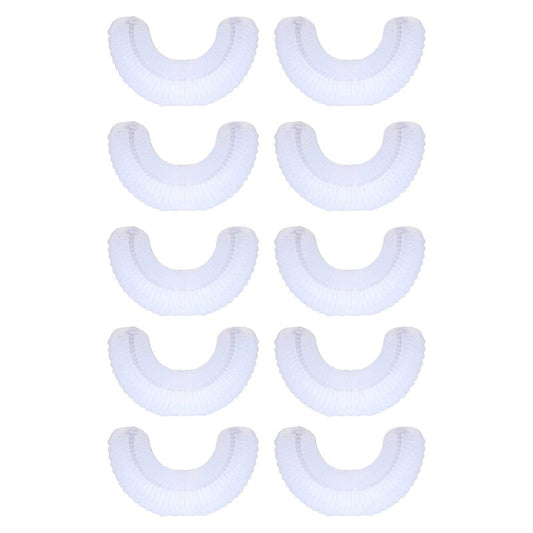 10Pcs U Shape Silicone Replacement Toothbrush Heads, C Shape Toddler Toothbrush Replacement Head for Kids 2-6 Years Old Soft Teeth Cleaning Brush Refills
