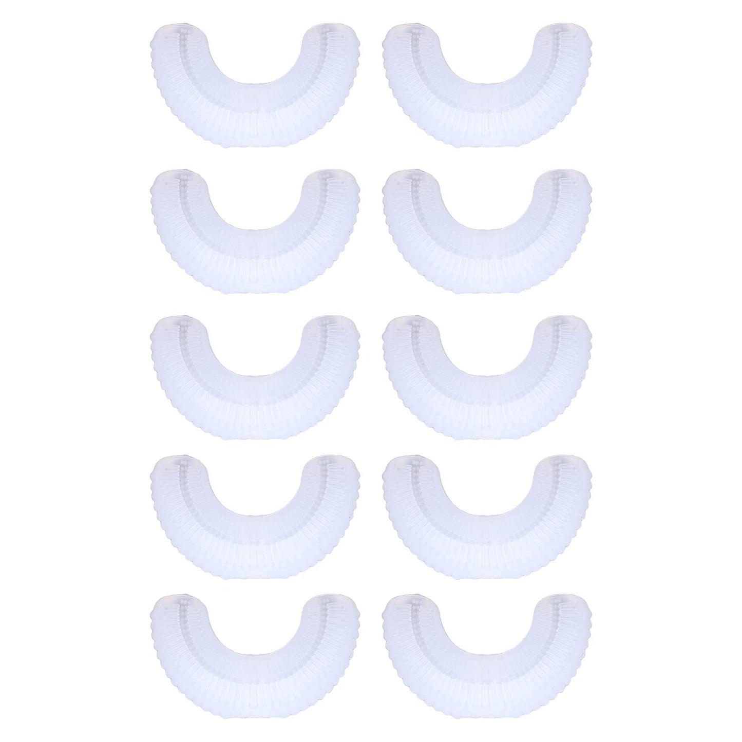 10Pcs U Shape Silicone Replacement Toothbrush Heads, C Shape Toddler Toothbrush Replacement Head for Kids 2-6 Years Old Soft Teeth Cleaning Brush Refills