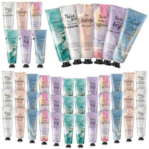 36pcs Employee Appreciation Team Gifts Bulk Travel Size Hand Cream Inspirational Thank You Gifts for Women Dry Skin Hand Lotion Bulk for Teachers Day Christmas Staff Employees Coworkers Women