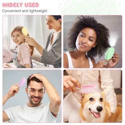 HOFASON Bridesmaid Gift Bachelorette Party Favors,16 PCS Mini Wet Hair Brush Travel for Stocking Stuffers, Teen Girls Gift, Small Hair Brush for Pockets, Women Girl Detangling Travel Mini Brush