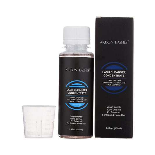 Lash Shampoo Concentrate - Foaming Eyelash Cleanser for Extensions | 100ml Makes 20 Bottles of 60ml (Unscented)